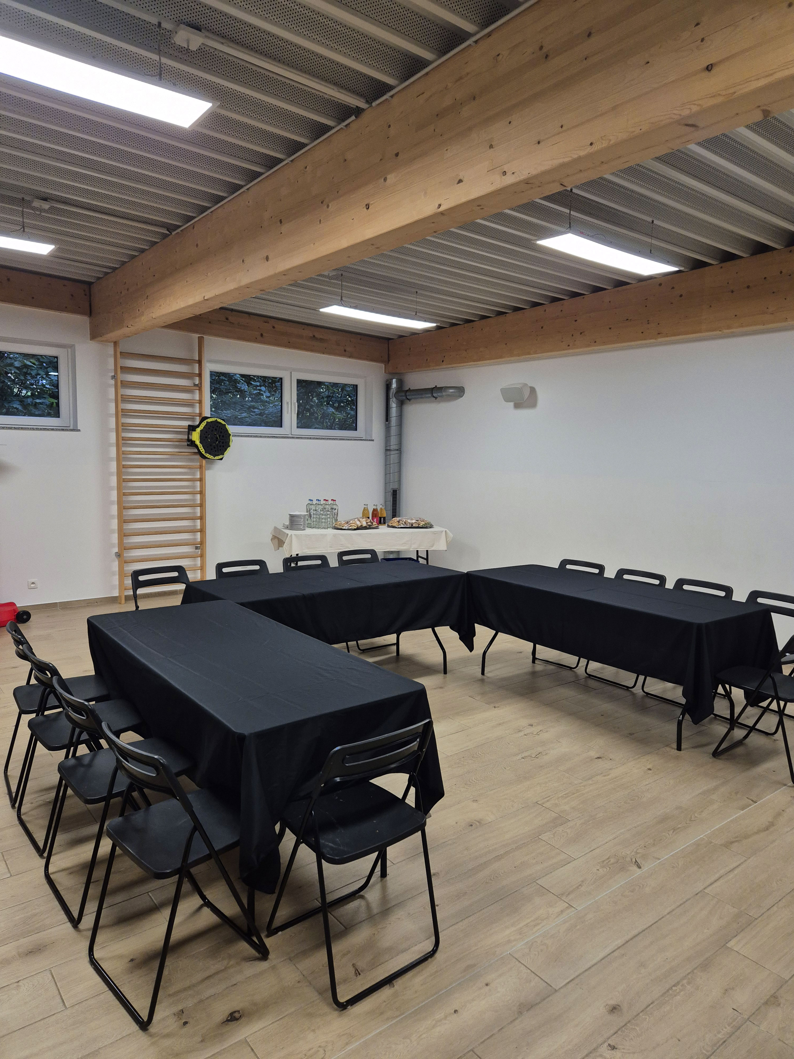 Exemple d'agencement pour les réunions